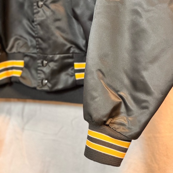 Vintage Pittsburgh Steelers NFL Chalk Line Satin Bomber Jacket - Picture 3 of 9